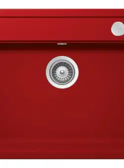 Chiuveta bucatarie Schock Mono N-100 Cristadur Rouge cu sifon automat, granit, montare pe blat 57 x 51 cm