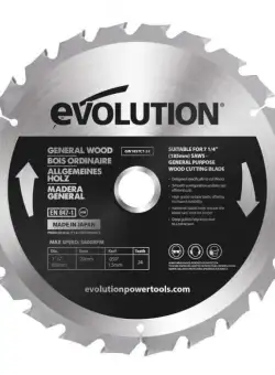 Disc pentru fierastrau circular, taiere lemn Evolution GW185TCT-24, O185 x 20 mm, 24 dinti