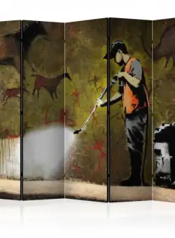Paravan Banksy Cave Painting Ii [Room Dividers] 225 cm x 172 cm