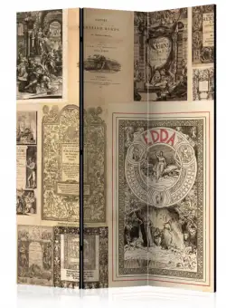 Paravan Vintage Books [Room Dividers] 135 cm x 172 cm