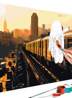 Pictatul pentru recreere New York Subway 60 x 40 cm