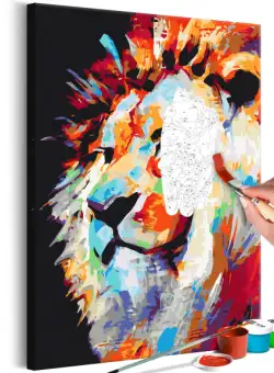 Pictatul pentru recreere Portrait of a Colourful Lion 40 x 60 cm