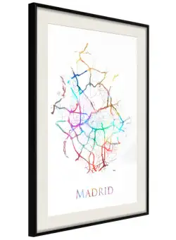 Poster City Map: Madrid (Colour)