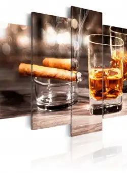 Tablou Cigar And Whiskey, 200 Cm X 100 Cm-Resigilat