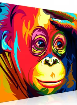 Tablou Colourful Orangutan (1 Part) Wide