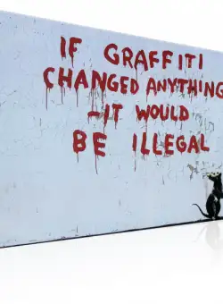 Tablou If Graffiti Changed Anything By Banksy