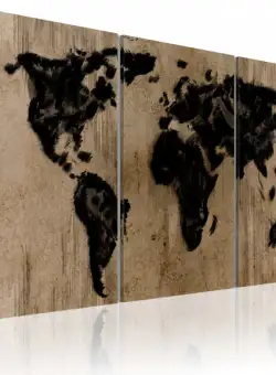 Tablou Inky Map Of The World