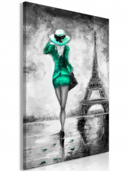 Tablou Parisian Woman (1 Part) Vertical Green