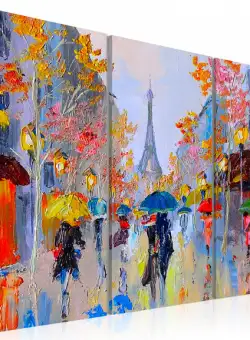 Tablou Pictat Manual Rainy Paris