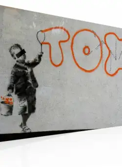 Tablou Wallpaper Graffiti (Banksy)