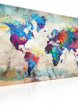 Tablou World Map: Colourful Madness