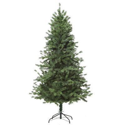 210cm Brad de Craciun, Pin artificial cu ramuri 934 baza pliabila si detasabila, Decoratiune de Craciun HOMCOM | Aosom Romania