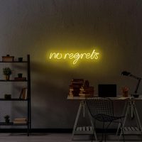 Aplica de Perete Neon No Regrets, 52x16 cm - Galben