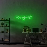 Aplica de Perete Neon No Regrets, 52x16 cm - Verde