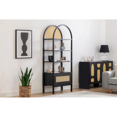 Biblioteca Nala 75 Howard, natural - negru (diverse dimensiuni) - Negru