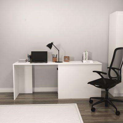 Birou Akser, Diverse culori, 180x47x74 cm - Alb