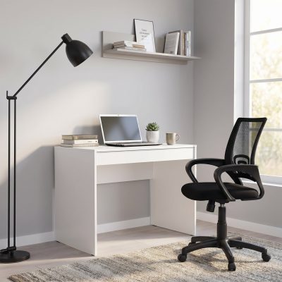 Birou CMS-301-DD-1 Home Collection®, cu sertar, 90x75x55 cm - Alb