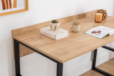 Birou Deha, Sapphire - Negru, 112x60x79 cm - Albastru - Negru