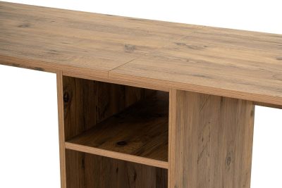 Birou Twin, Diverse culori, 240x60x74 cm - Pin atlantic - Negru