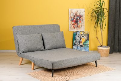Canapea extensibilă 2 locuri Folde, Diverse culori, 120x80x79 cm - Gri deschis