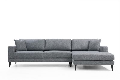 Canapea extensibilă de colț Biutiful, Dreapta, Gri, 303x160x90 cm - Gri