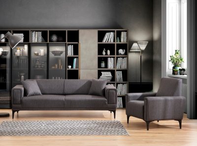 Canapea extensibilă Horizon, 3 locuri, Diverse culori - Gri închis