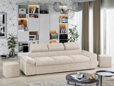 Canapea Extensibila 3 locuri Magic Plusata Crem