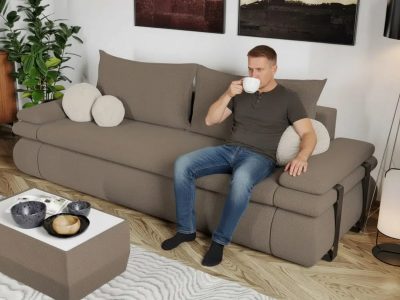 Canapea Extensibila 3 locuri Molly Cappuccino