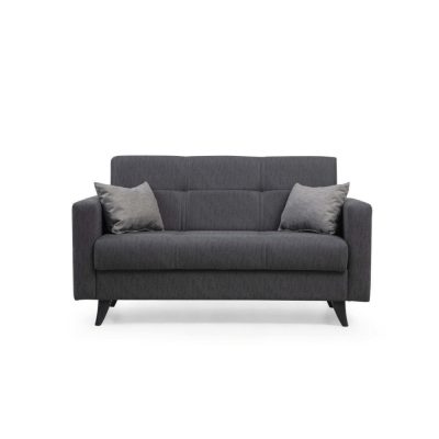 Canapea extensibilă Polya, 2 locuri, Diverse culori, 151x75x86 cm - Gri închis