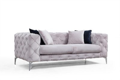 Canapea fixă Como, Diverse culori, Diverse configurații, Diverse dimensiuni - Gri deschis / 2 locuri / 197x90x73 cm