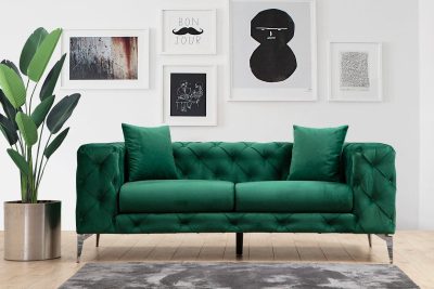Canapea fixă Como, Diverse culori, Diverse configurații, Diverse dimensiuni - Verde / 2 locuri / 197x90x70 cm