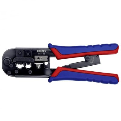 Cleste profesional pentru sertizat mufe RJ45 RJ11 Western Knipex 97 51 10, 190 mm