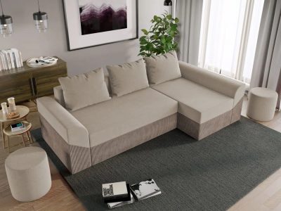 Coltar Extensibil Cali Catifea Bej / Reiat Cappuccino
