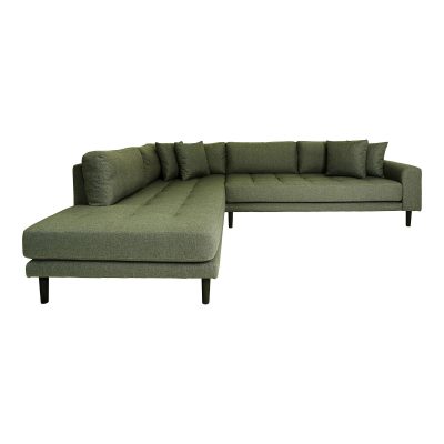 Coltar Lido, stânga, Verde Olive, 257x76x92 cm - Verde Olive