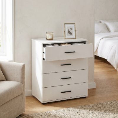 Comoda SFN-604-BB-1 Home Collection® White, 4 sertare, 65x78x41 cm - Alb