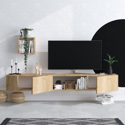 Comodă TV Avior, Stejar safir, 25x15x25 cm - Stejar