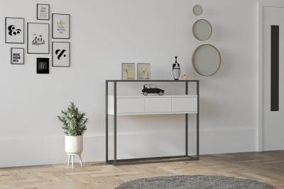 Consola Guarda - White, Alb, 100x29x90 cm - Alb
