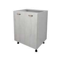 Corp Baza Lecce, 2 Usi, Pin Alb/Alb, 60 x 50 x 80 cm