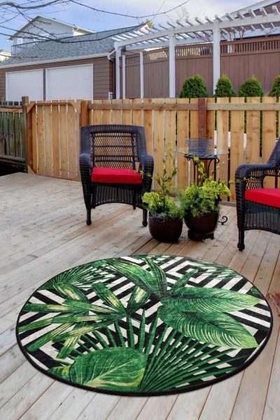 Covor Tropic - Green, Multicolor - Multicolor