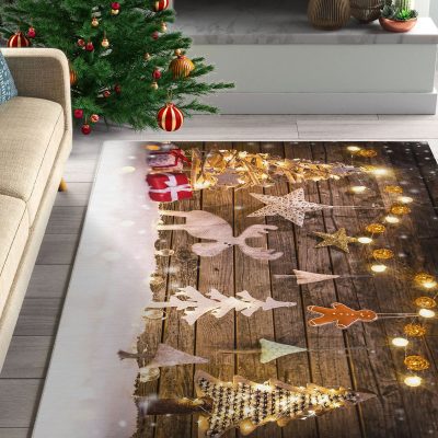 Covor Woopamuk429, Multicolor, Diverse dimensiuni - 80x200x1 cm