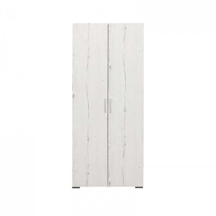 Dulap CORINNE, 2 usi, 4 rafturi, alb Elvetia, 80x50x188 cm