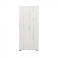 Dulap CORINNE, 2 usi, 4 rafturi, alb Elvetia, 80x50x188 cm