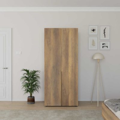 Dulap Haine GRD-1722-DD-2 Home Collection® Oryana cu 2 usi si umeras, Alb - Nuc, 90x210x62 cm - Nuc
