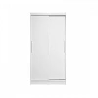 Dulap KOSS 01, usi glisante, alb, 100x60x200 cm