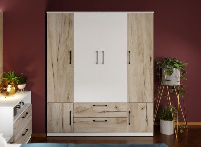 Dulap Relax Alb / Stejar k02 - C164/08