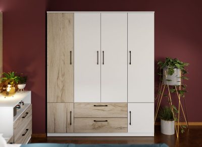 Dulap Relax Alb / Stejar k02 - C164/09