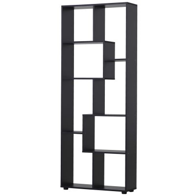 HOMCOM Bibliotecă Modernă cu 8 Rafturi din PAL E1, Design pentru Casă și Birou, 70x24x178 cm, Alb | Aosom Romania