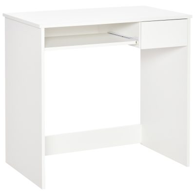 Homcom Birou PC Alb & Stejar 80×45×75 cm – Ideal Dormitor sau Acasa | Aosom Romania