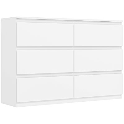 HOMCOM Comodă cu 3 sertare, mobilier modern de depozitare pentru dormitor, Alb | Aosom Romania