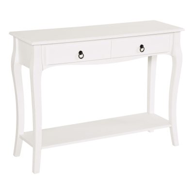 HOMCOM Consolă pentru Hol cu Raft Depozitare și Design Modern, 100x33x75 cm, Alb | Aosom Romania
